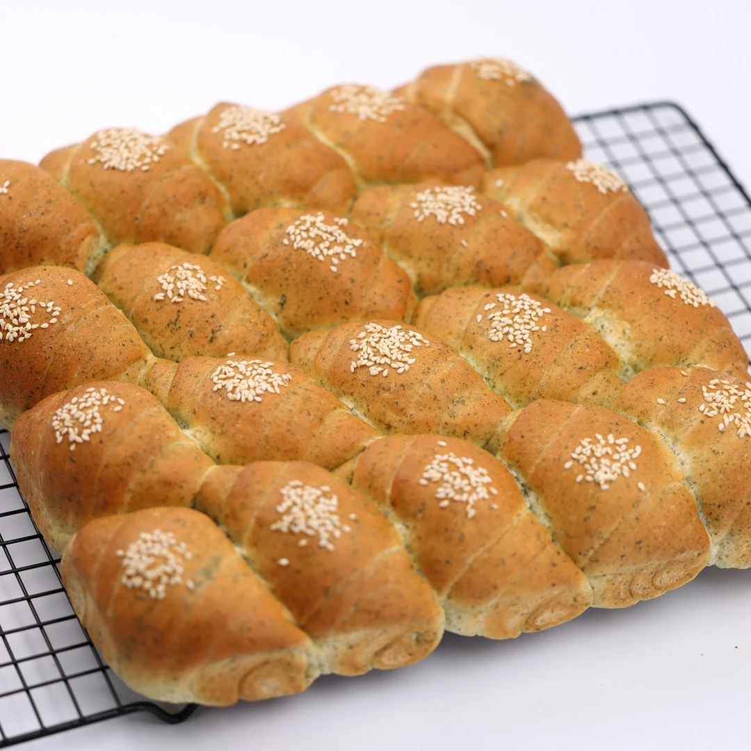 课程|17款小餐包早餐面包合集全麦芝士巧克力海苔原味菠菜胡萝卜