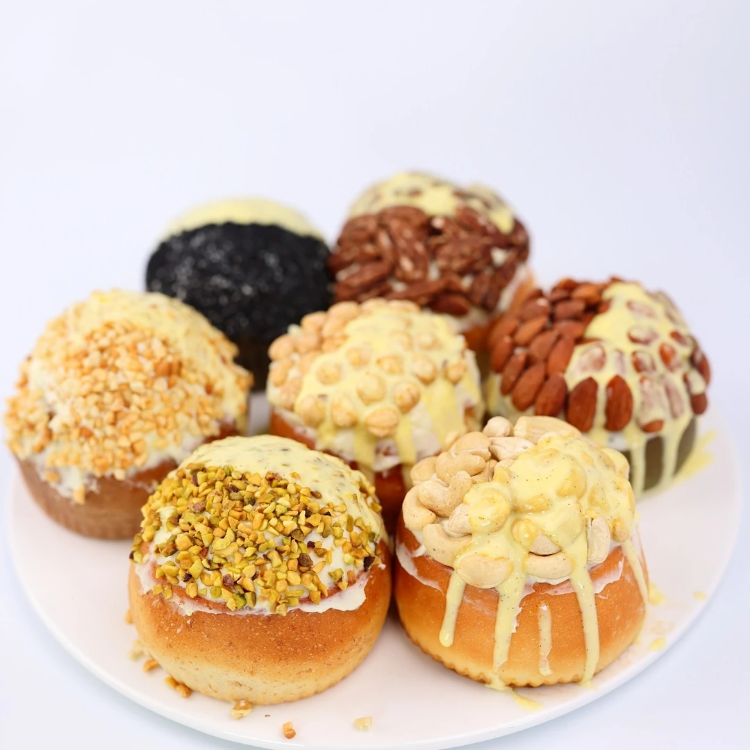 课程|7个口味面包卷红糖肉桂卷焦糖香蕉卷焦糖苹果卷咖啡芝麻抹茶