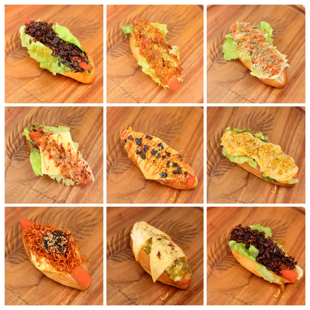 课程|9款畅销热狗面包两种面团制作9种热卖口味家用开店配方