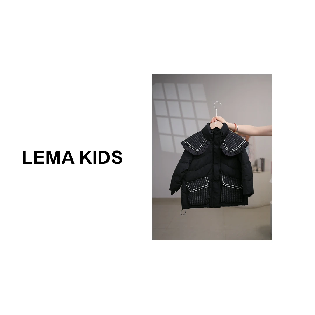 51214新款秋冬黑色羽绒服