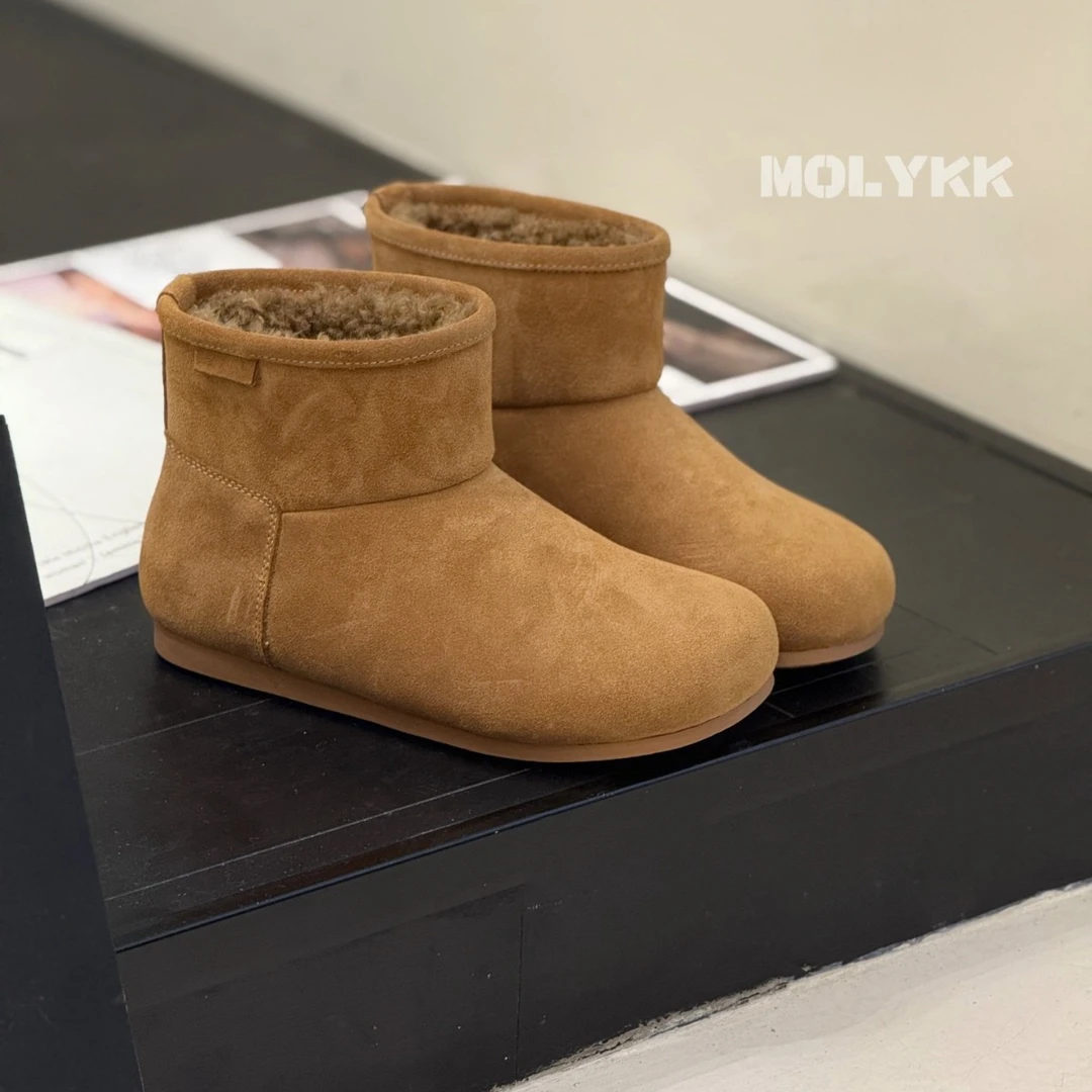 真皮加绒加厚保暖厚底增高雪地靴2024新款靴子女爆款女士东北棉鞋