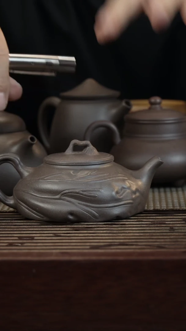 【闪购商品】紫砂茶壶紫砂壶天青荷叶花器
