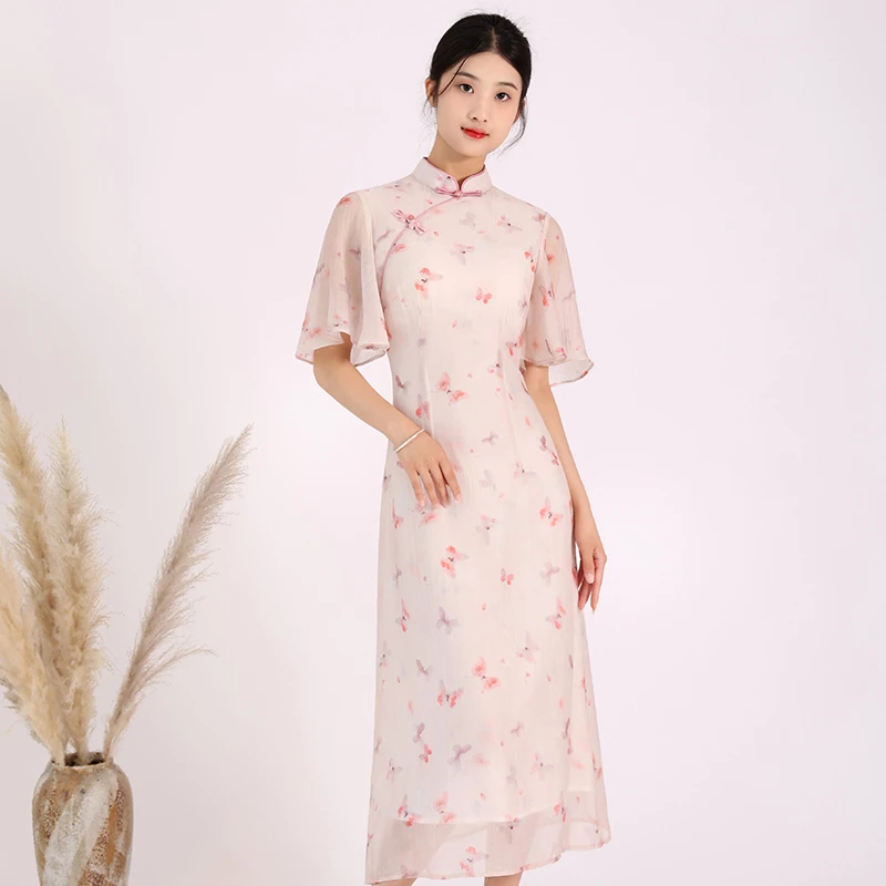 尘记【破茧】中式新款高端夏季旗袍改良年轻少女小个子日常连衣裙