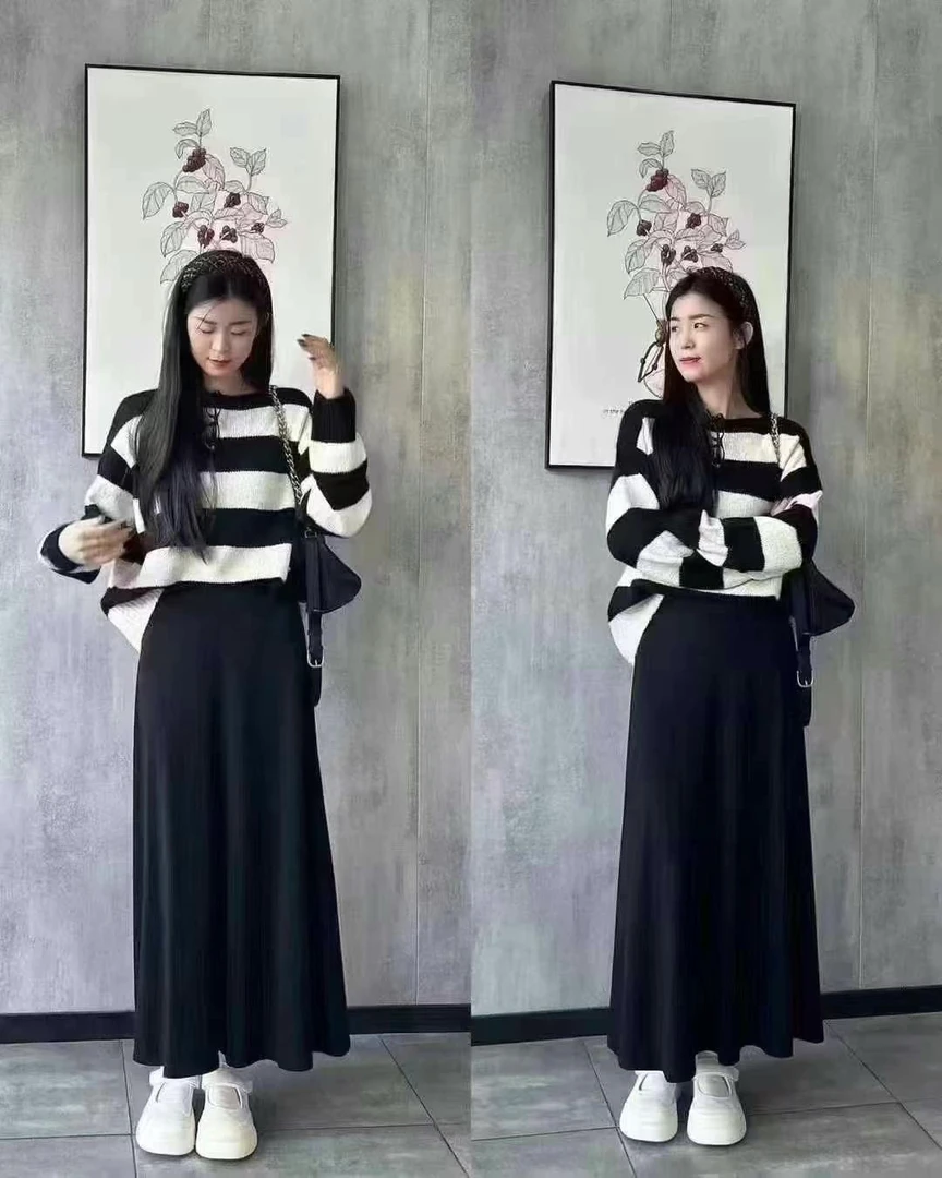 新款条纹毛衫显瘦百搭气质 5399748