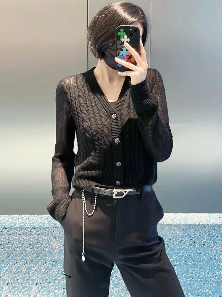 新款镂空开衫针织显瘦百搭时尚 5499211