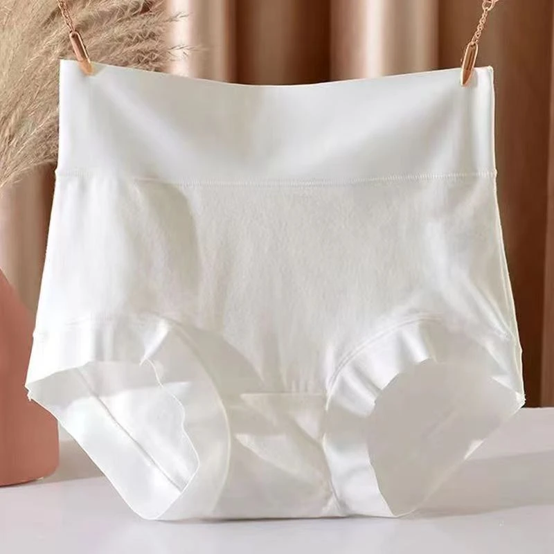 内裤女高腰无痕舒适纯棉拼接冰丝新款纯白抗菌全棉裆大码女三角裤
