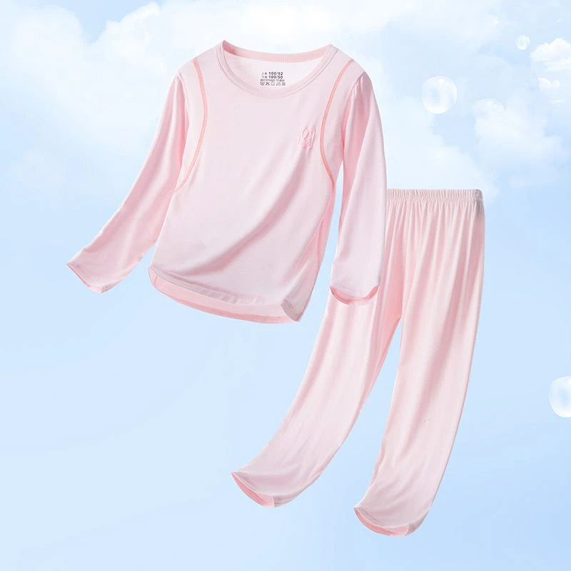 春夏透气薄款青少年儿童睡衣高初中学生家居服套男大童空调服圆领