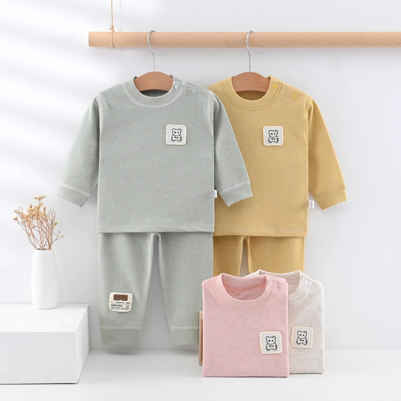 儿童套装长袖高腰护肚内衣打底套装秋衣秋裤女童男宝宝