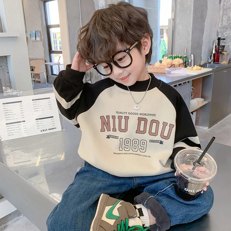 春秋款卫衣男童2024新款儿童休闲秋冬上衣宝宝秋季潮款打底衫