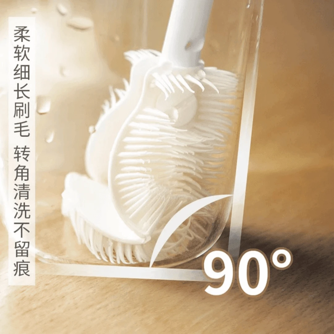 吸管酒杯水壶缝隙清洁保温杯清洁刷长柄杯刷家用奶瓶刷三合一杯盖