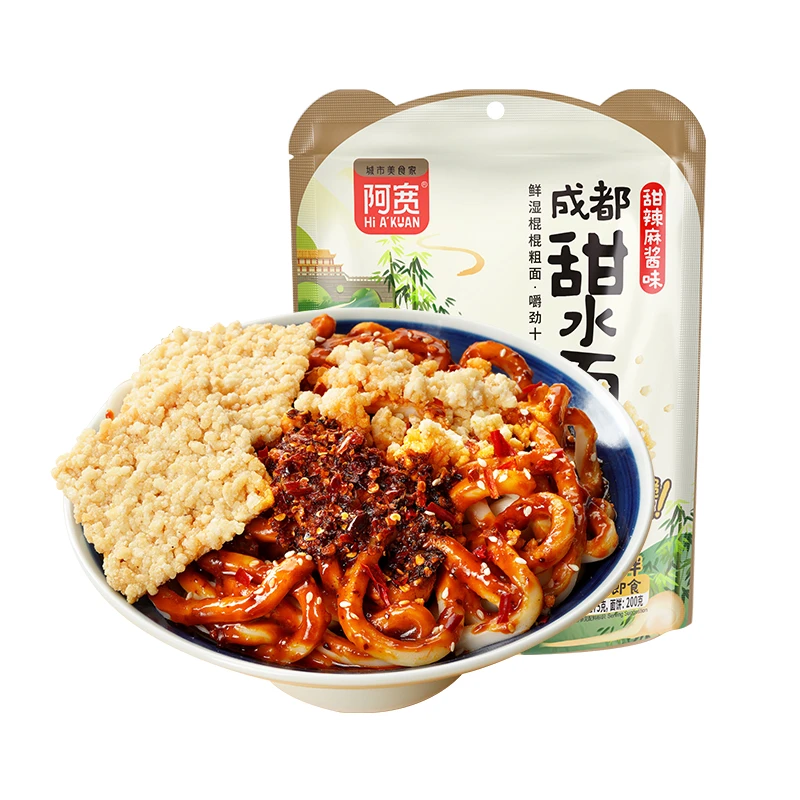 【福袋】阿宽锅巴甜水面甜辣麻酱味 干拌乌冬面网红美食速食1袋