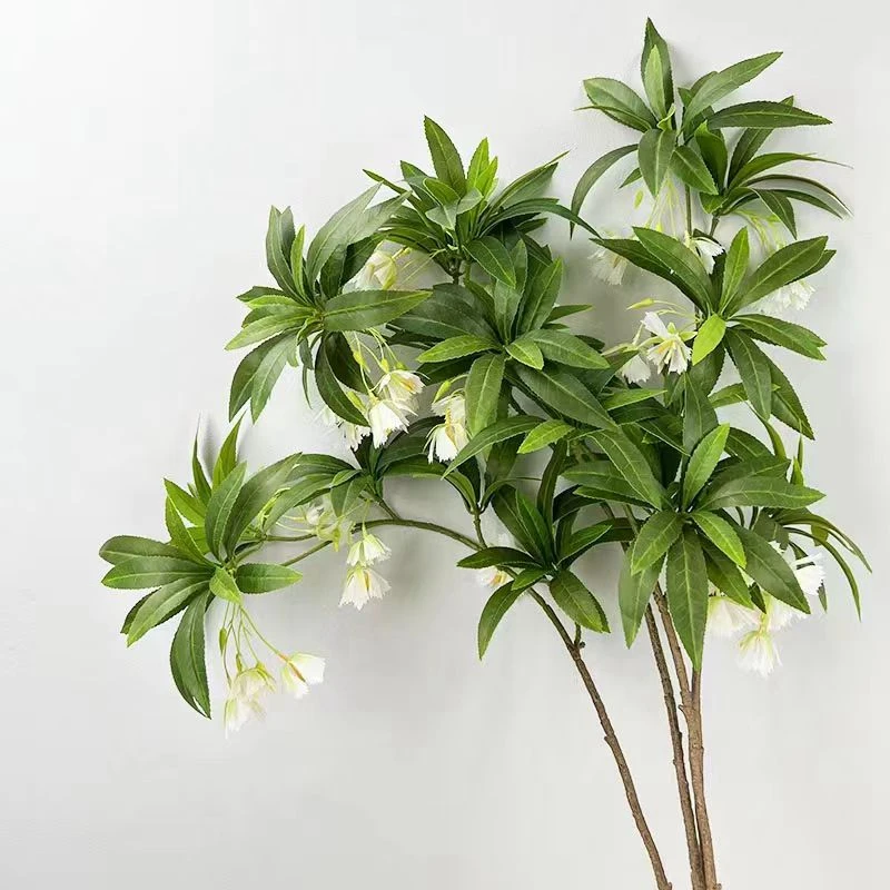 仿真水石榕花叶新中式禅意绿植手感树叶插花树叶造景叶片假花植物