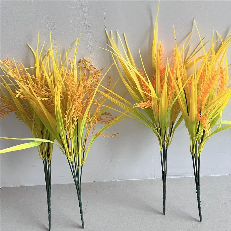 仿真稻穗稻谷小假花 麦穗塑料花客厅婚庆摆件开业布置道具灯饰花