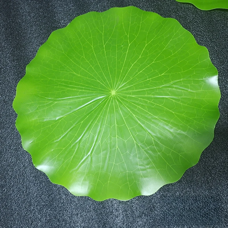 软塑料仿真荷叶道具假菜叶子摆盘垫装饰荷花叶树叶放水果摆台绿色
