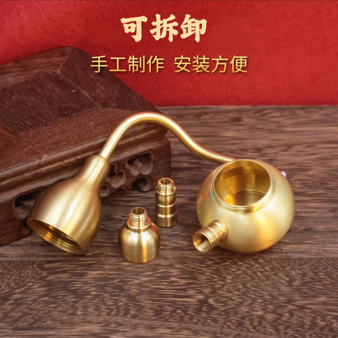 高档过滤器粗中细通用款便携送礼佳品纯黄铜葫芦双头