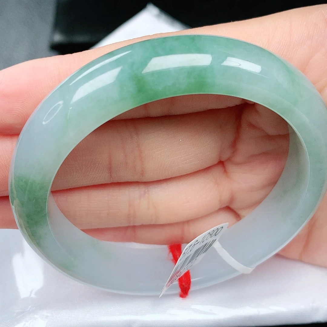 翡翠手镯未镶嵌飘绿正圈57,58圈 106号