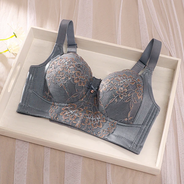 美黛安芬的日记大胸显小上托内衣女无钢圈文胸蕾丝女士超薄款调整