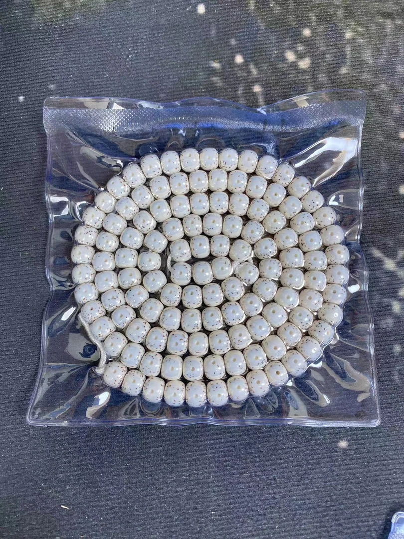 9x8老型脱脂星月菩提108颗长串海南星月菩提