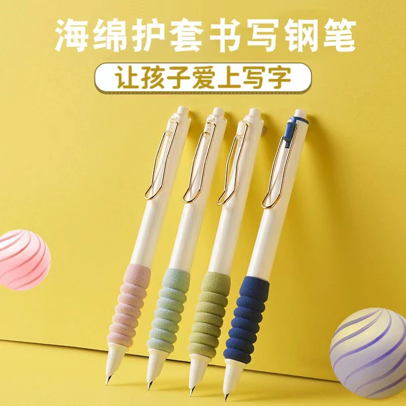 按动钢笔学生专用按压式钢笔可替换墨囊自动按动式钢笔美工钢笔