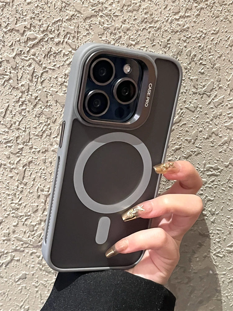 磁吸苹果16手机壳镜头支架iPhone15promax镜头膜13磨砂12高级感11