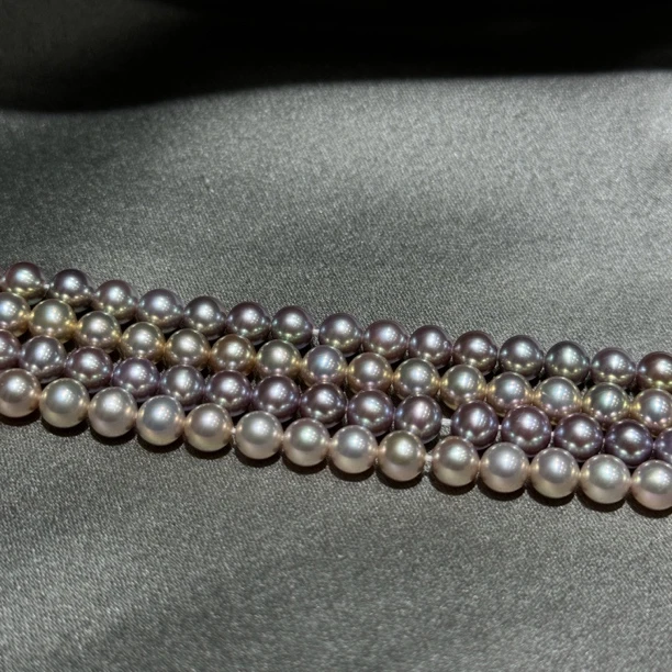 淡水无核珍珠项链5.5-6mm经典高端彩珠串链多样性发一件