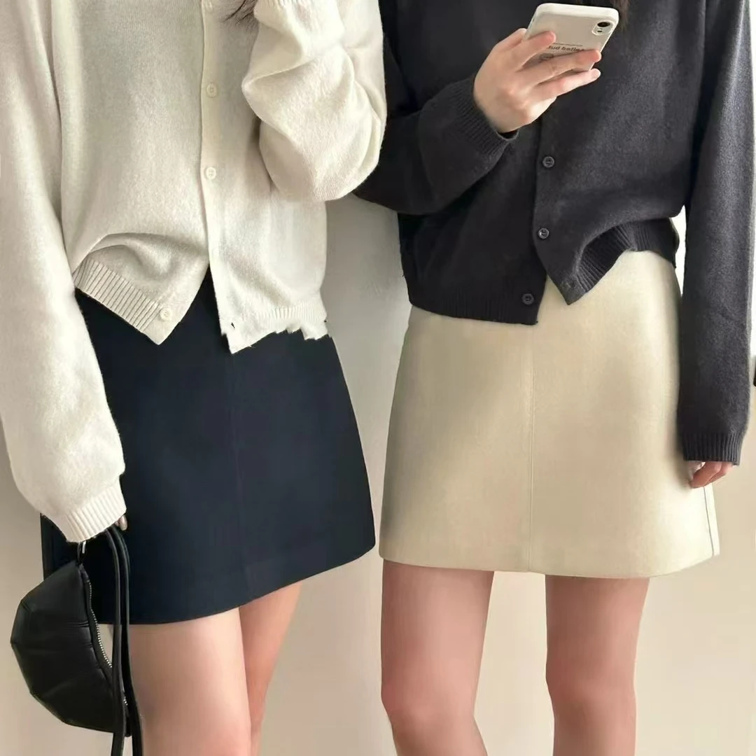 【美丽姐】A字裙显瘦气质网红短款时尚百搭秋冬