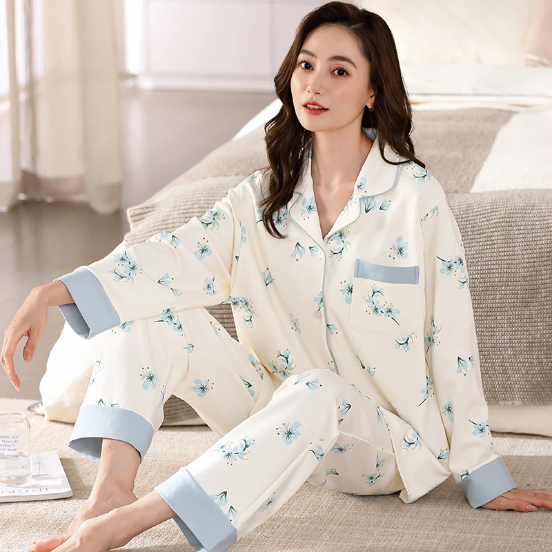月子服睡衣女士春秋季长袖2023年新款产后产妇哺乳孕妇全棉家居服