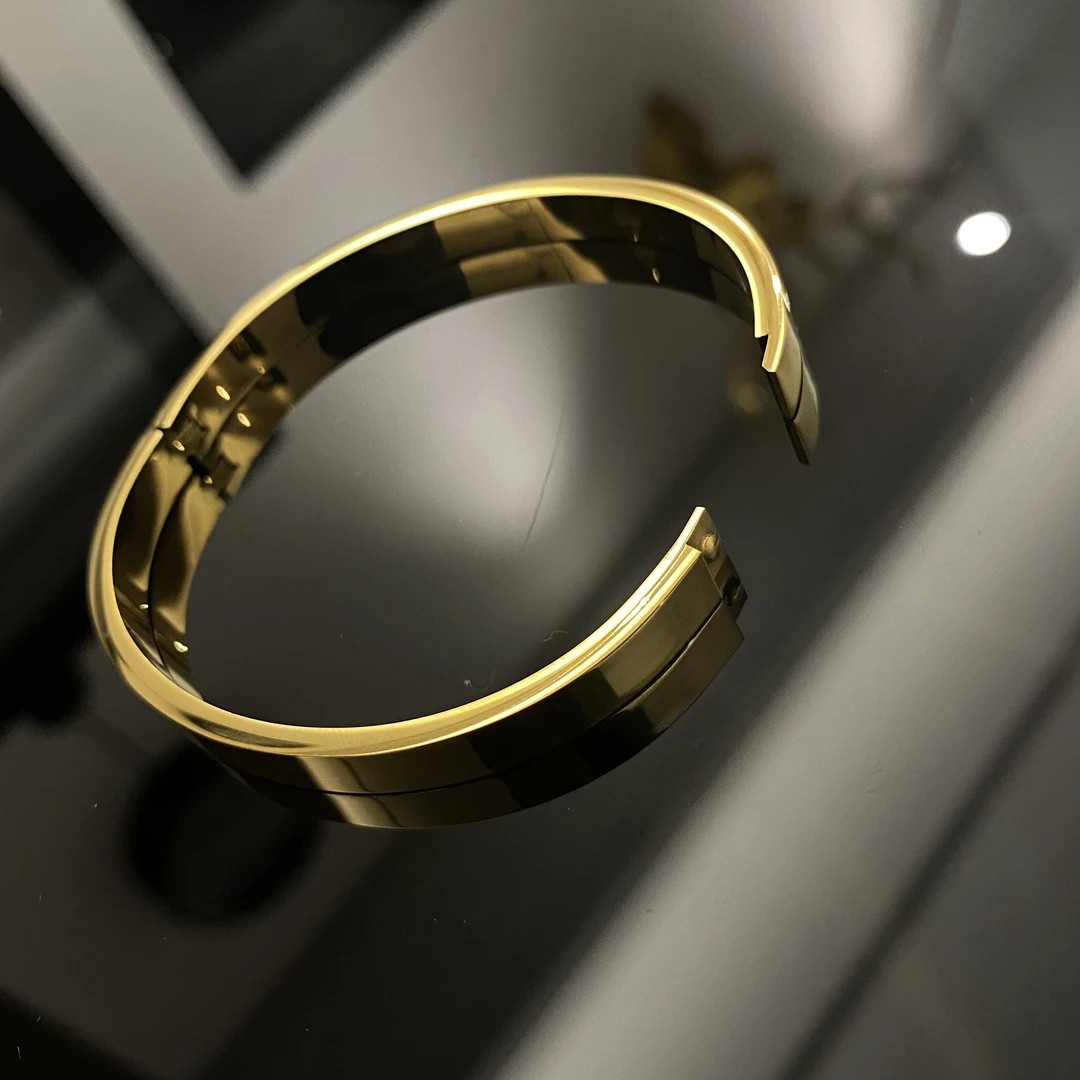 钛钢手镯 椭圆光面手镯YZ086-5