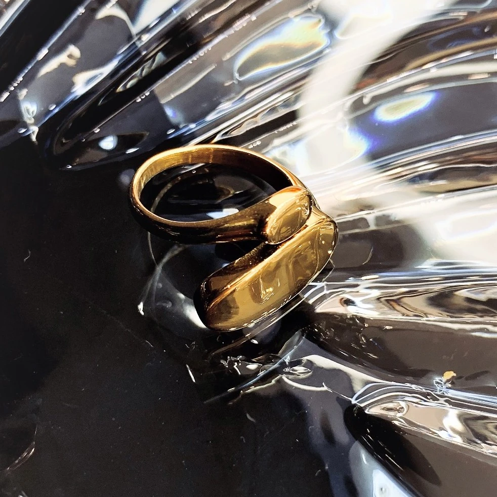 钛钢戒指 素圈开口戒指CX097