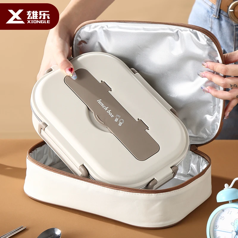 （胡鲁娃专属）不锈钢保温午餐盒学生上班族便当盒微波炉加热饭盒