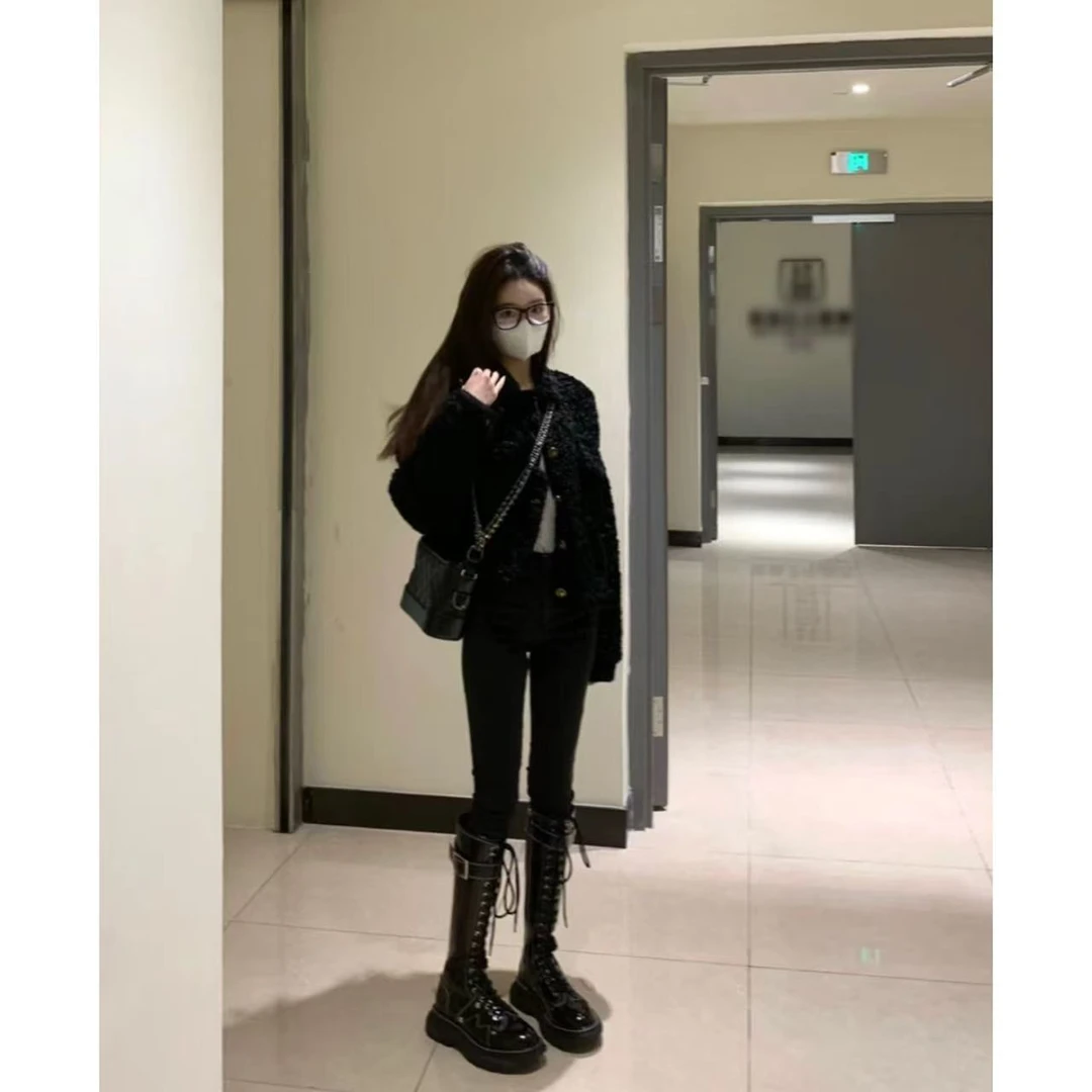 徐秋阳  毛绒小香  百搭时尚休闲设计感显瘦显白毛绒外套11810-