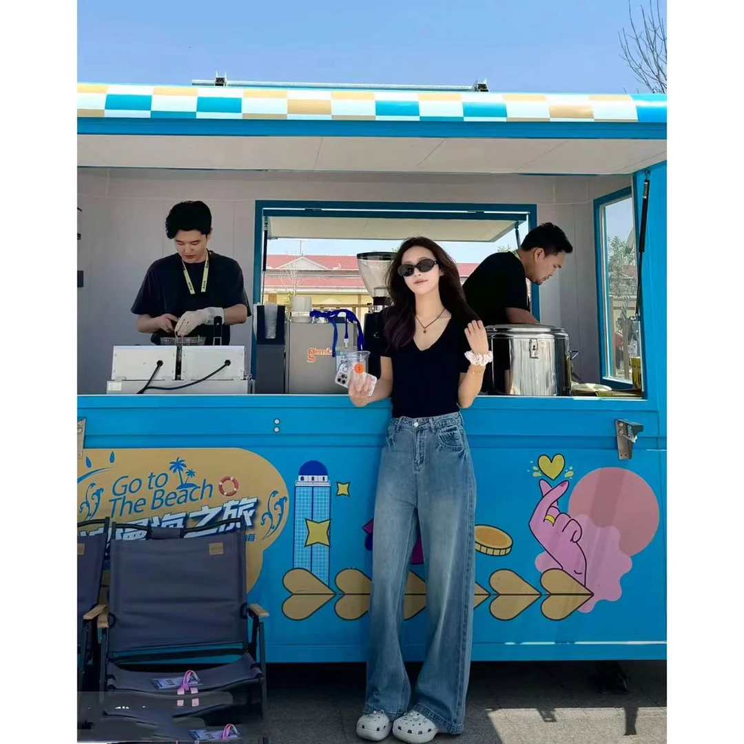 徐秋阳   吸睛裤  百搭时尚遮肉宽松慵懒舒适显瘦显腿长牛仔裤