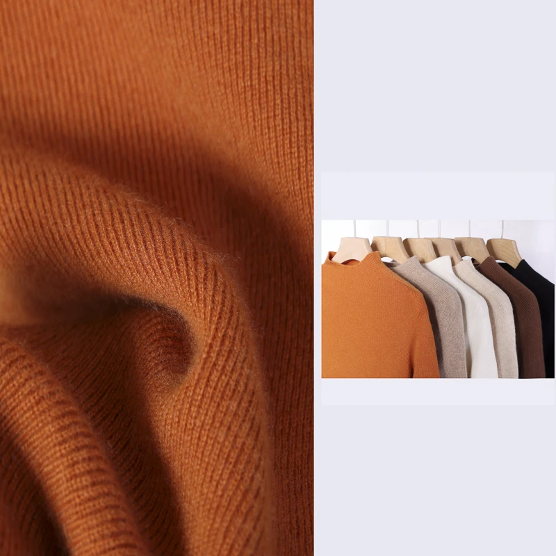 者耳羊绒100山羊绒48支240g女士半高领羊绒打底衫KN451