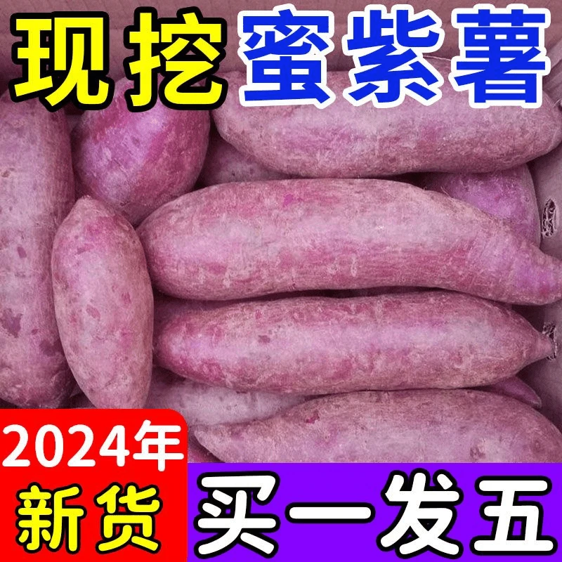【低价抢购】新鲜紫罗兰紫薯1-9斤现挖沙地紫心蜜薯红薯地瓜烟薯甜.