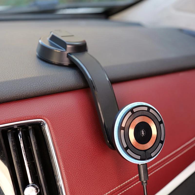 适用于苹果15Promax/14/13plus车载手机无线充电器导航支架磁吸式