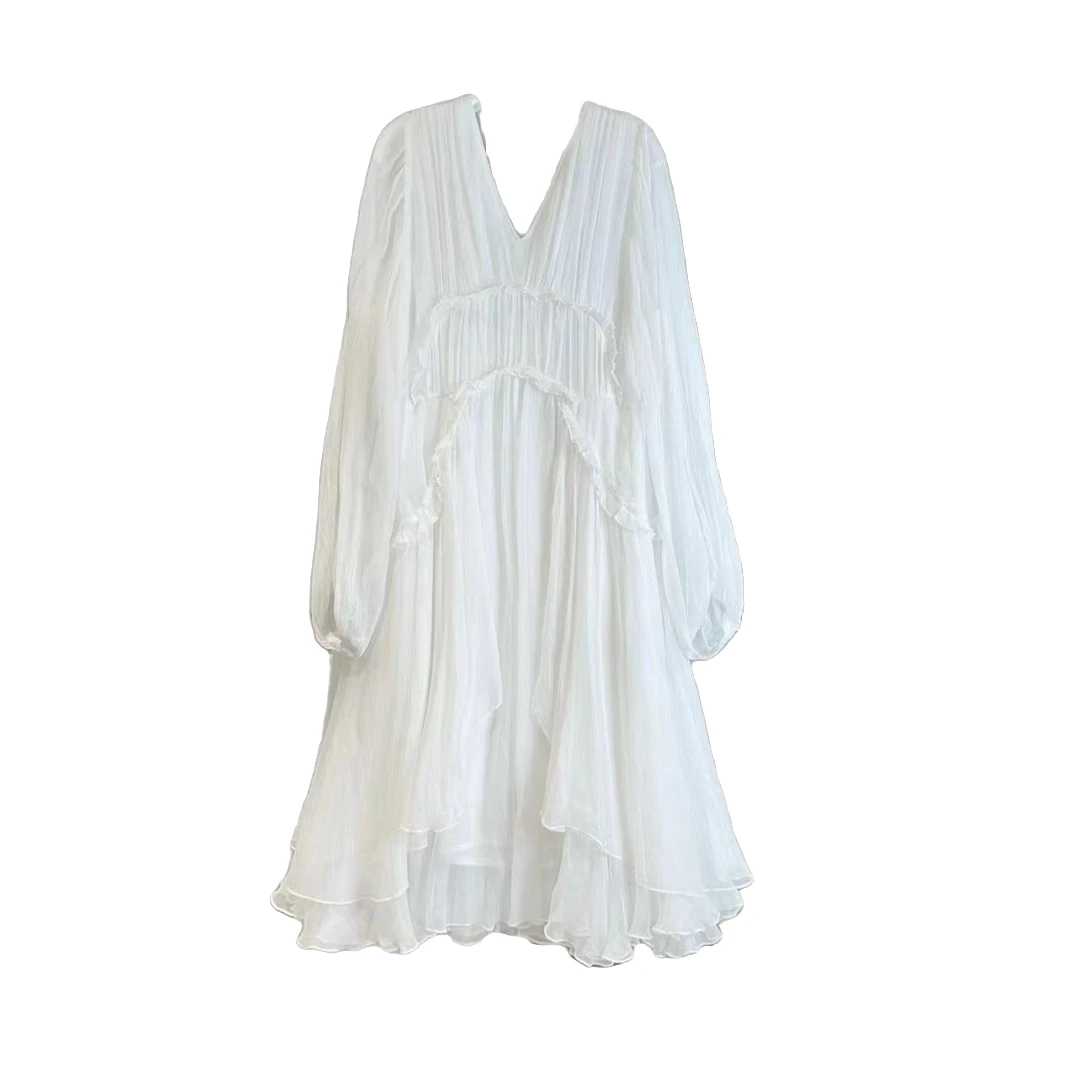 嘉姐真丝重磅100桑蚕丝连衣裙Y24C9132-2