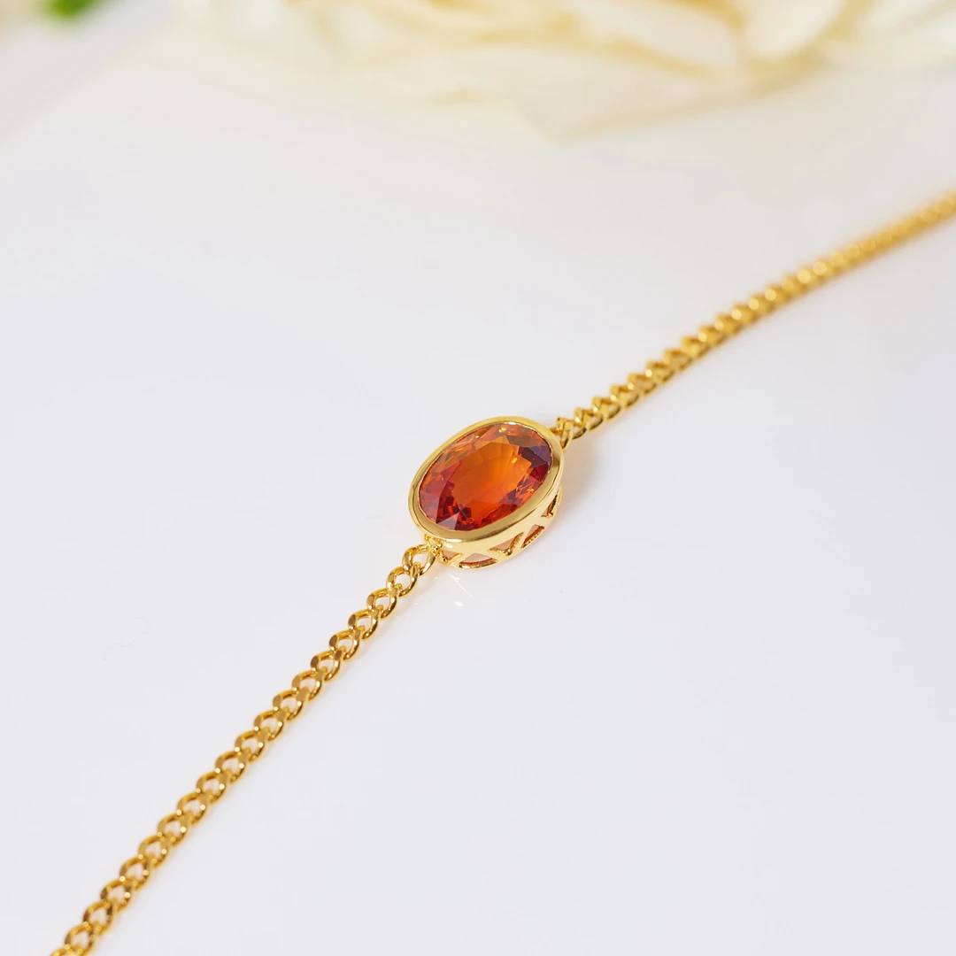 玉峰珠宝丨安娜【U5386】芬达石手链*18K金镶嵌