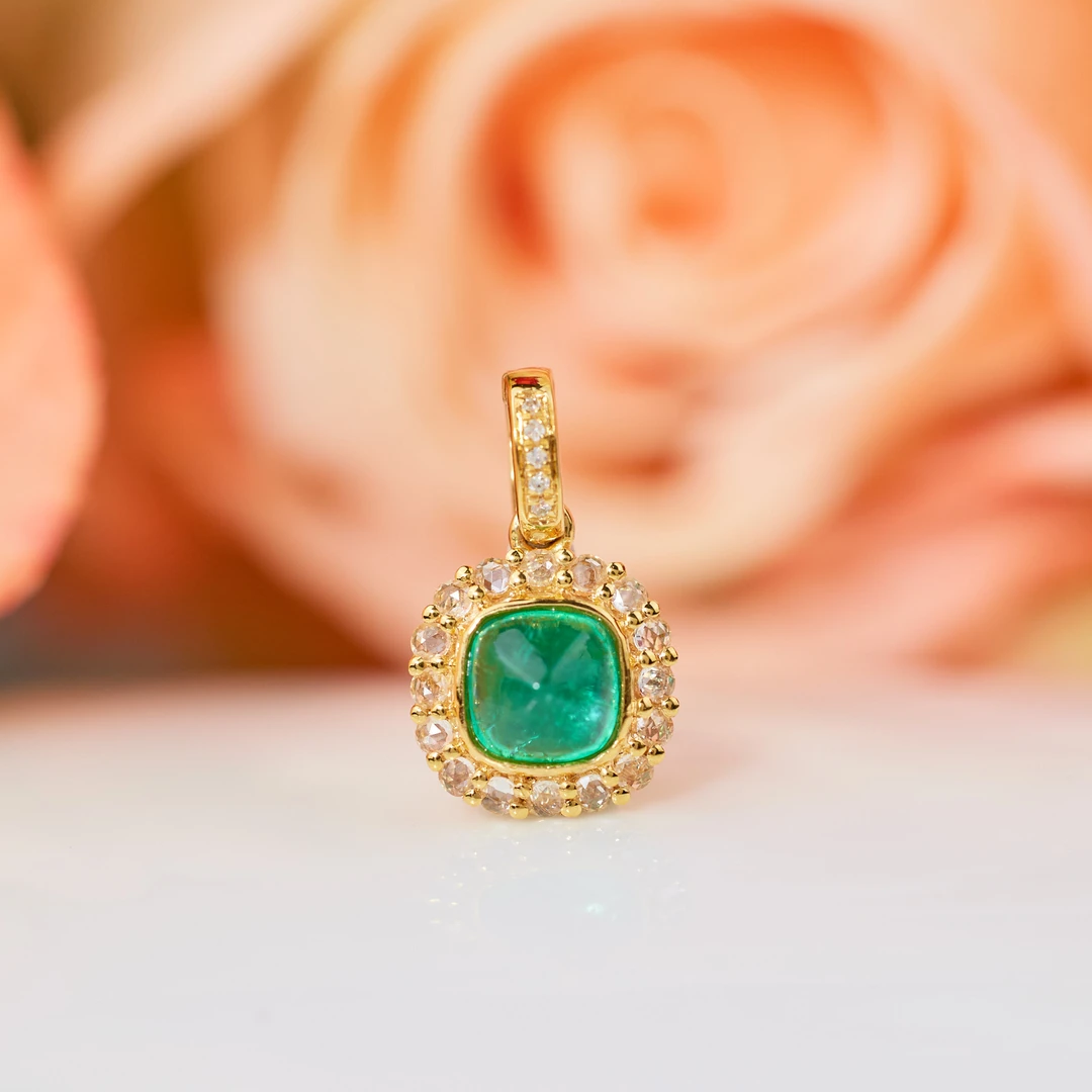 【玉峰珠宝丨安娜严选】祖母绿吊坠18K金【U1220】多样性发一