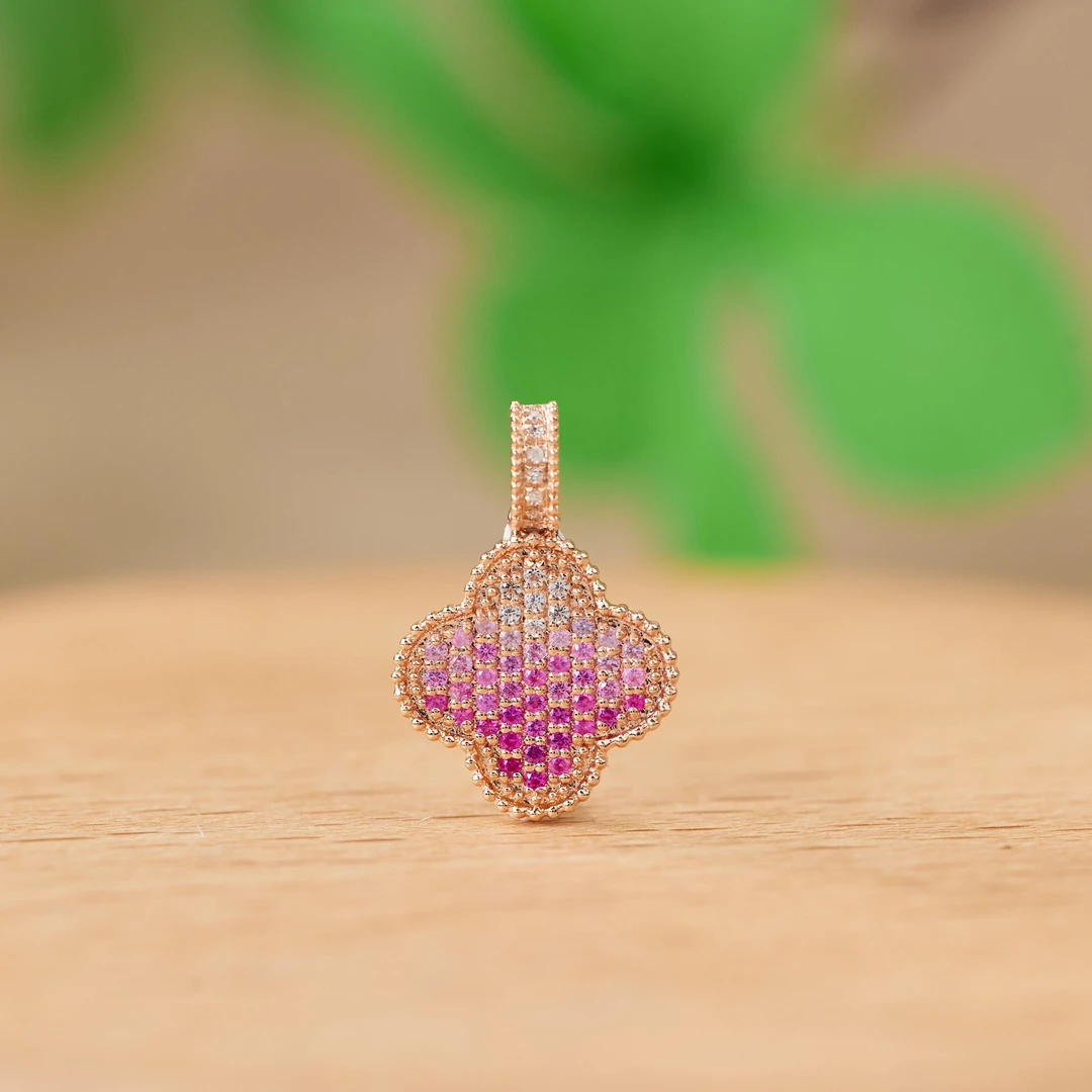 【玉峰珠宝丨安娜严选】蓝宝石吊坠18K金帕帕拉恰【U7595】多样性发一