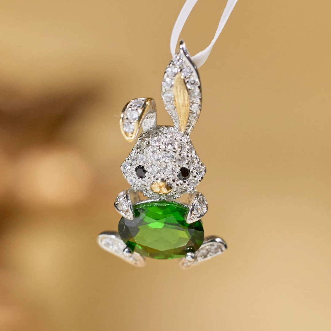 【玉峰珠宝丨安娜严选】透辉石吊坠S925银【N5107】多样性发一