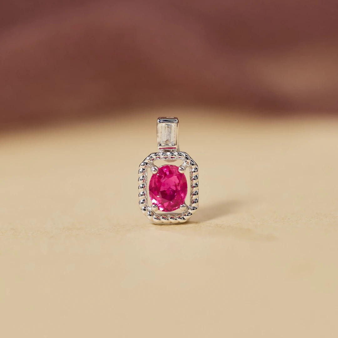 【玉峰珠宝丨安娜严选】无烧红宝石吊坠18K金【U8418】多样性发一