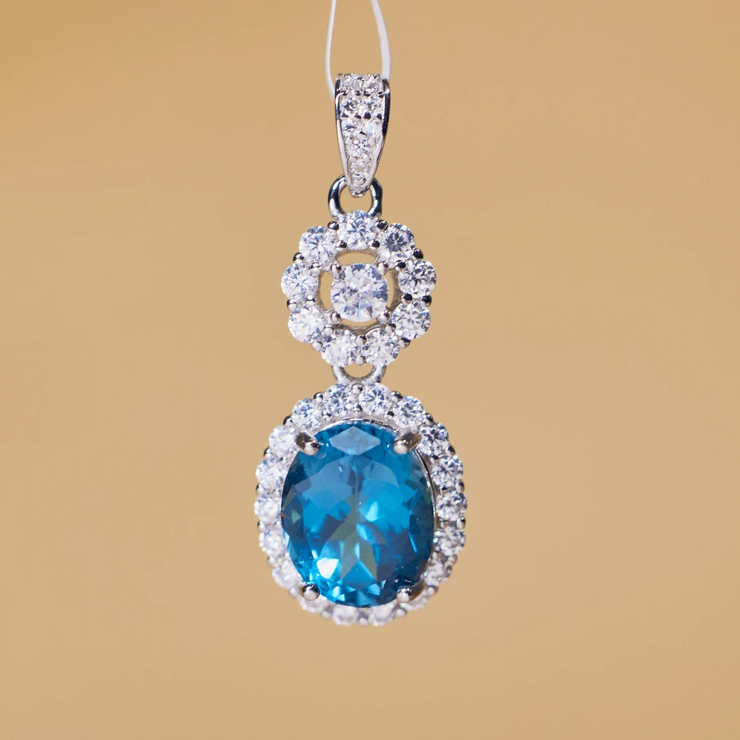 【玉峰珠宝丨安娜严选】托帕石吊坠S925银【N4904】多样性发一