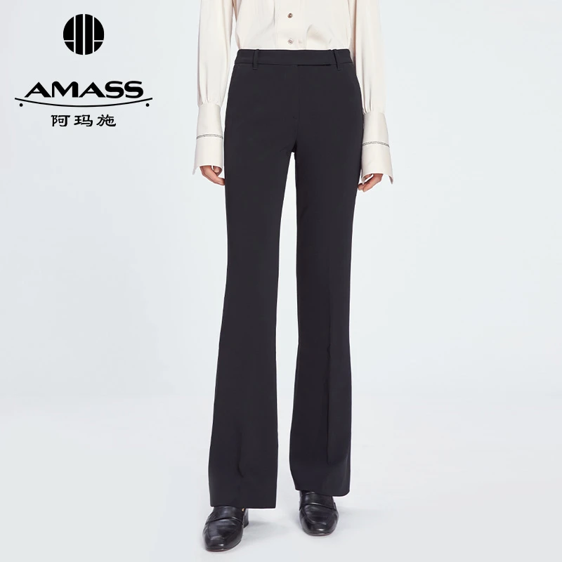 AMASS/阿玛施新款女装专柜正品裤子醋脂聚酯微喇西装裤5100237