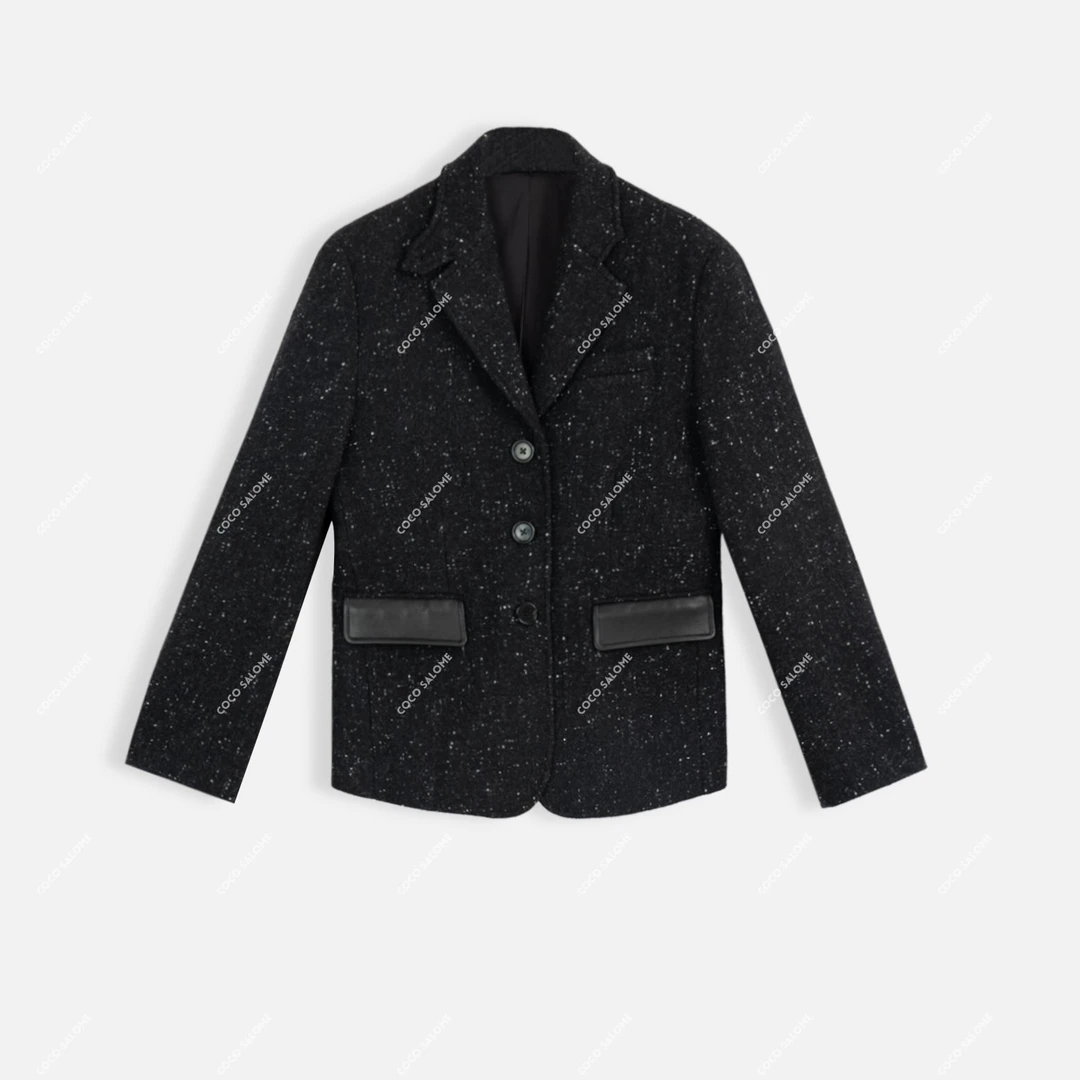 安安推荐【星光闪闪】100绵羊毛时尚气质新款西装BIN-006