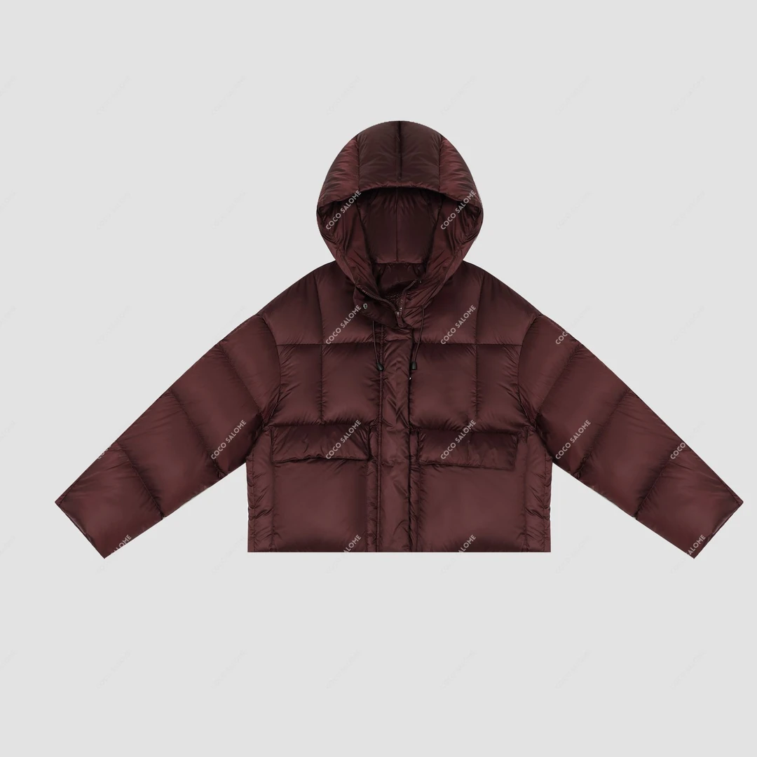 安安推荐【肯豆羽绒服】90%羽绒缎面质感轻奢短款羽绒服BL-ADY620