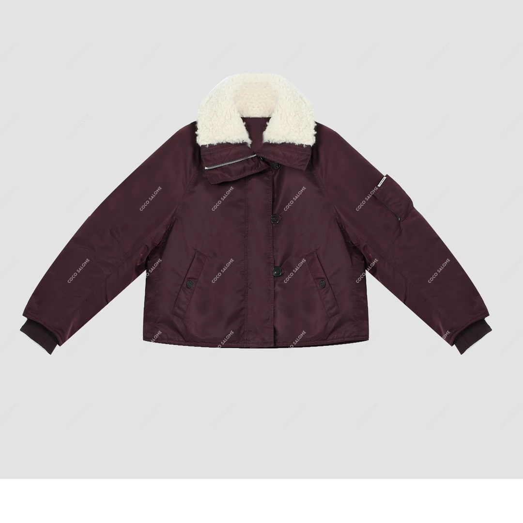 安安推荐【呼啸山庄】白鸭绒三防拼接毛领轻奢风羽绒服BL-ADY632