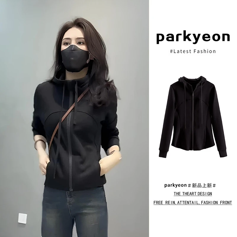 parkyeon独特别致小众短款外套2024早秋今年流行高级连帽卫衣上衣