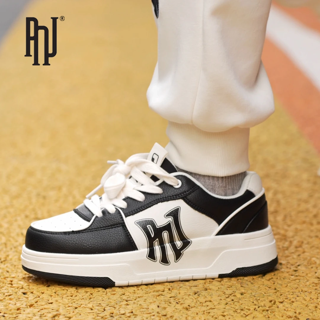 PNJ新款情侣经典百搭潮流厚底增高学长鞋厚底板鞋PL1F-K003-1