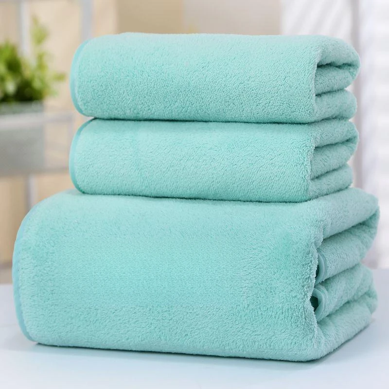 珊瑚绒加厚吸水毛巾柔软大浴巾毛巾男女成人家用洗澡巾情侣洗脸巾