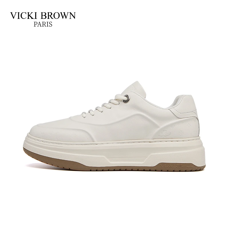 VICKI BROWN官方正品男鞋轻奢高颜值厚底板鞋时尚百搭低帮休闲鞋